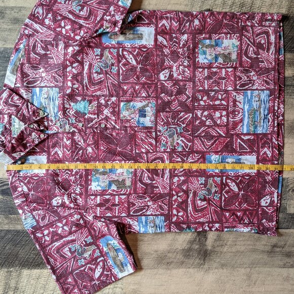 Reyn Spooner Kloth Christmas Santa Popover Shirt Red - Picture 4 of 6